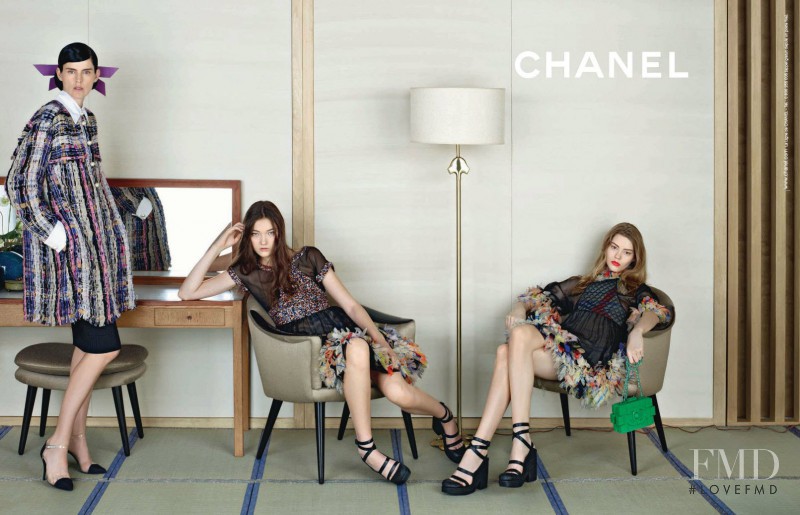 Ondria Hardin featured in  the Chanel advertisement for Spring/Summer 2013