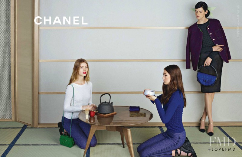 Ondria Hardin featured in  the Chanel advertisement for Spring/Summer 2013