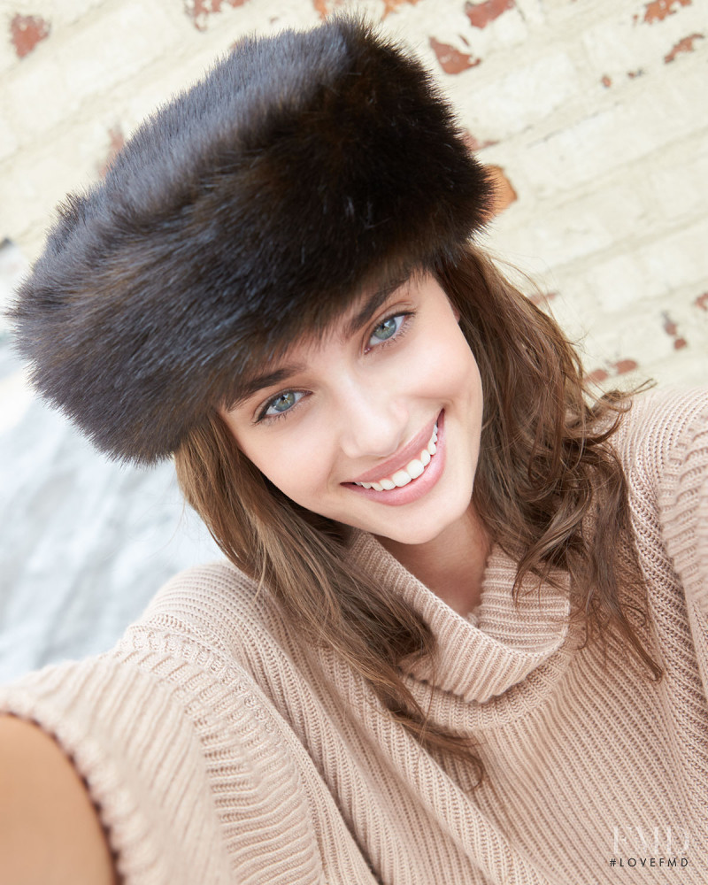 Taylor Hill featured in  the Neiman Marcus Selfie School lookbook for Winter 2015