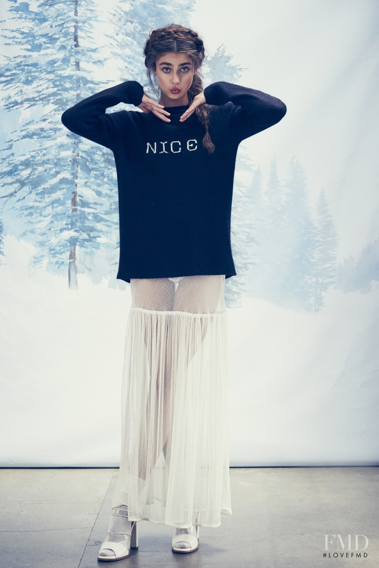 Taylor Hill featured in  the For Love & Lemons Winter Wonderland - Knitz Holiday lookbook for Holiday 2014