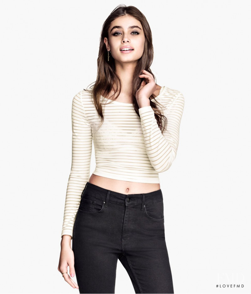 Taylor Hill featured in  the H&M catalogue for Spring/Summer 2014