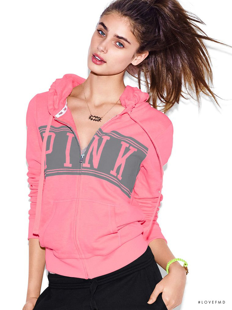 Taylor Hill featured in  the Victoria\'s Secret PINK catalogue for Autumn/Winter 2014