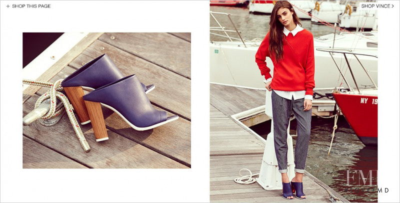 Taylor Hill featured in  the Shopbop Vince lookbook for Winter 2014