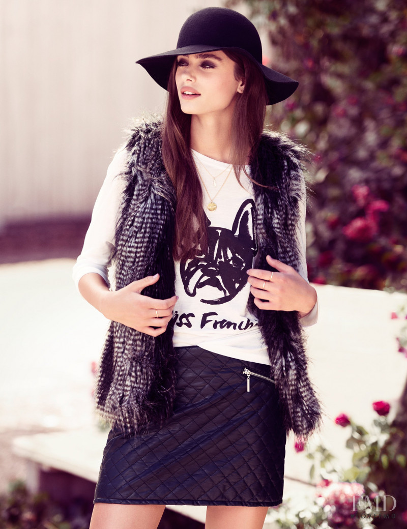 Taylor Hill featured in  the H&M lookbook for Pre-Fall 2014