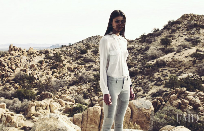 Taylor Hill featured in  the TROA denim lookbook for Autumn/Winter 2014