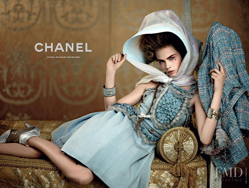 Cara Delevingne featured in  the Chanel advertisement for Resort 2013