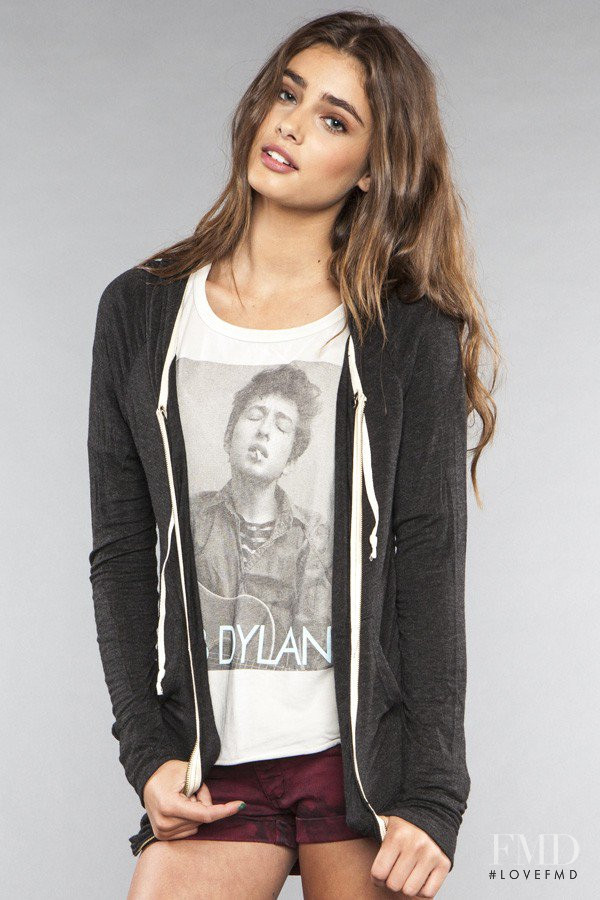 Taylor Hill featured in  the Brandy Melville catalogue for Autumn/Winter 2012