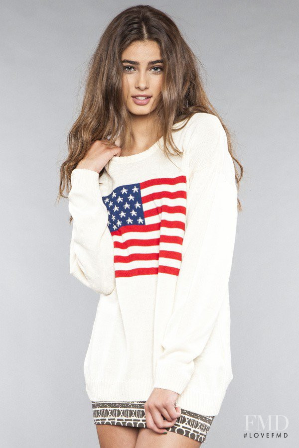 Taylor Hill featured in  the Brandy Melville catalogue for Autumn/Winter 2012