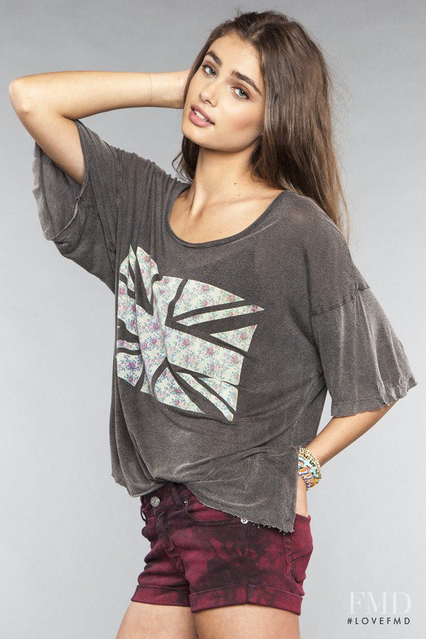 Taylor Hill featured in  the Brandy Melville catalogue for Autumn/Winter 2012