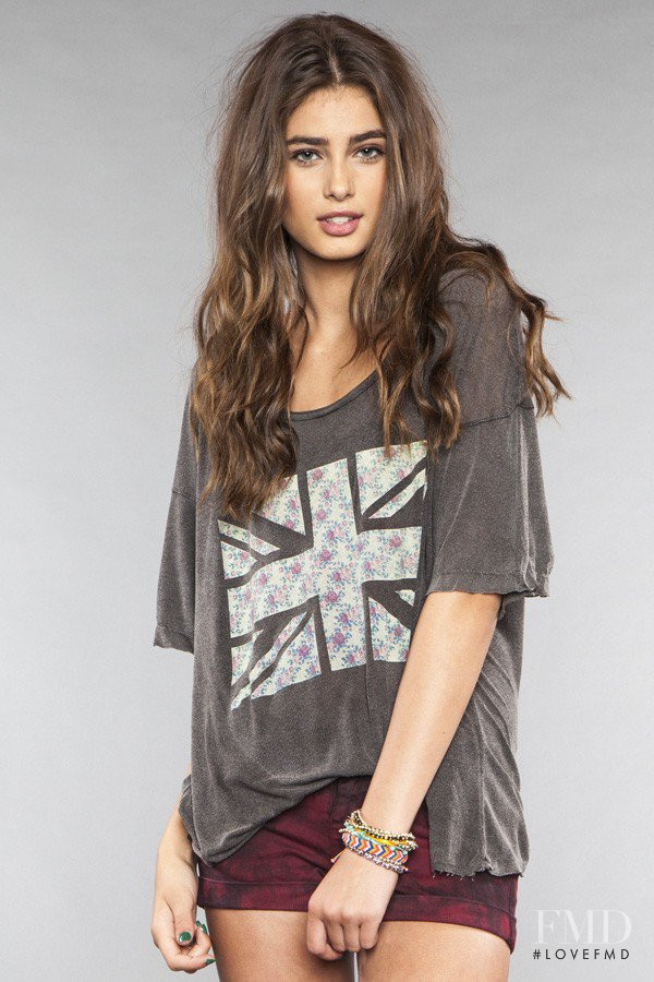 Taylor Hill featured in  the Brandy Melville catalogue for Autumn/Winter 2012