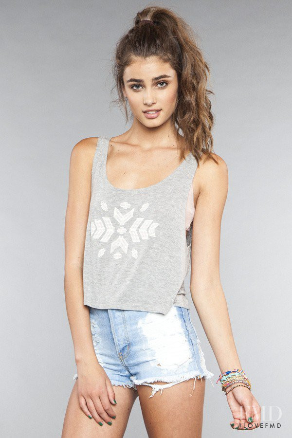 Taylor Hill featured in  the Brandy Melville catalogue for Autumn/Winter 2012