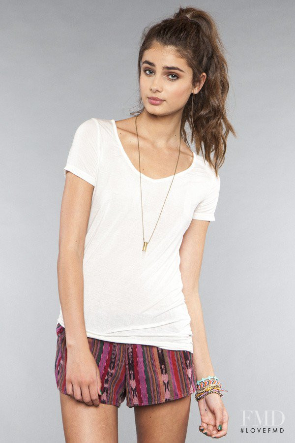 Taylor Hill featured in  the Brandy Melville catalogue for Autumn/Winter 2012