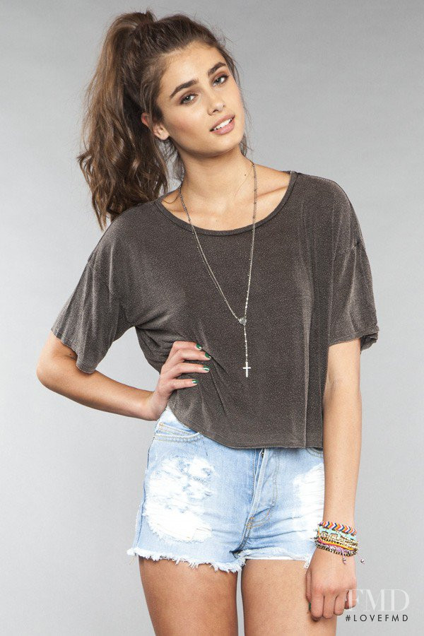 Taylor Hill featured in  the Brandy Melville catalogue for Autumn/Winter 2012