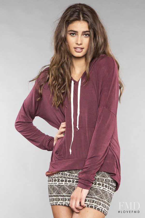 Taylor Hill featured in  the Brandy Melville catalogue for Autumn/Winter 2012