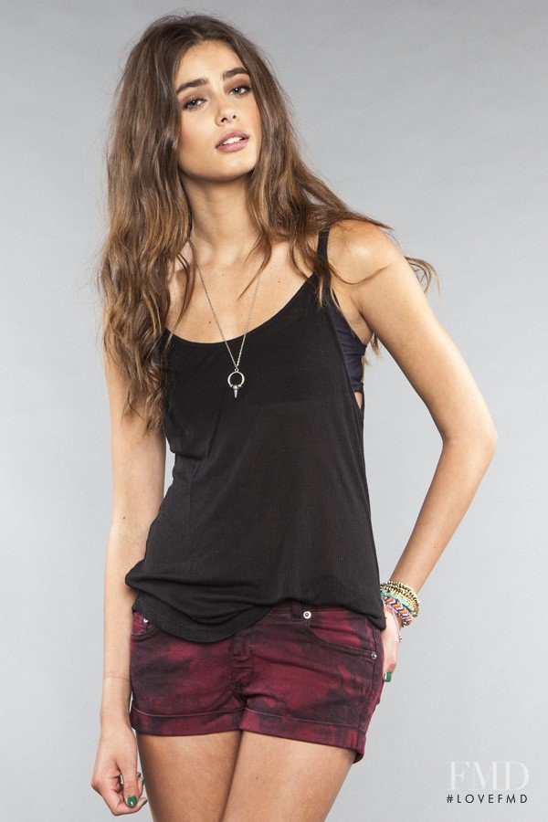 Taylor Hill featured in  the Brandy Melville catalogue for Autumn/Winter 2012