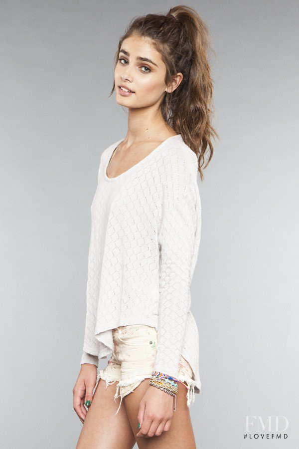 Taylor Hill featured in  the Brandy Melville catalogue for Autumn/Winter 2012