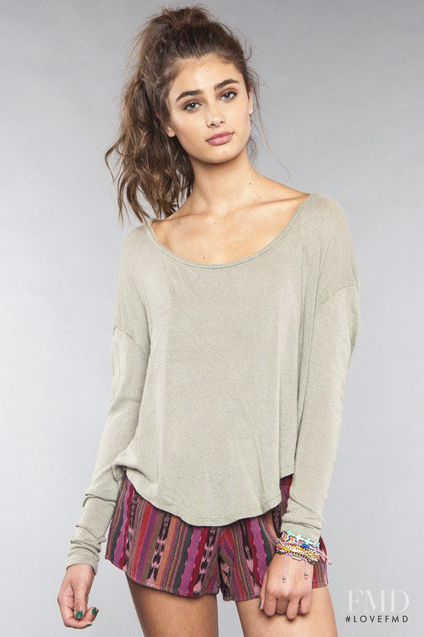 Taylor Hill featured in  the Brandy Melville catalogue for Autumn/Winter 2012