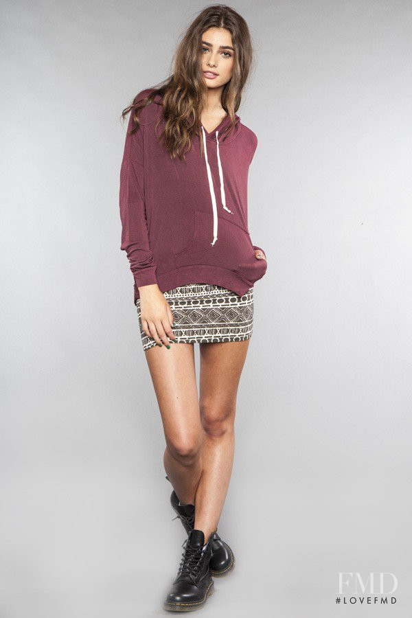 Taylor Hill featured in  the Brandy Melville catalogue for Autumn/Winter 2012