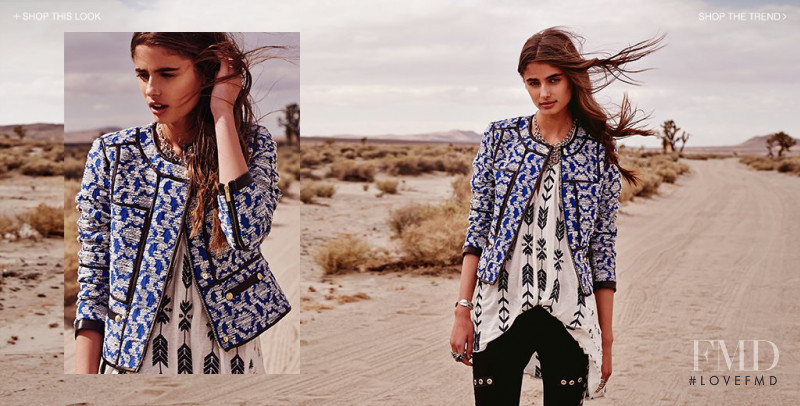 Taylor Hill featured in  the Shopbop The Global Influence lookbook for Summer 2014