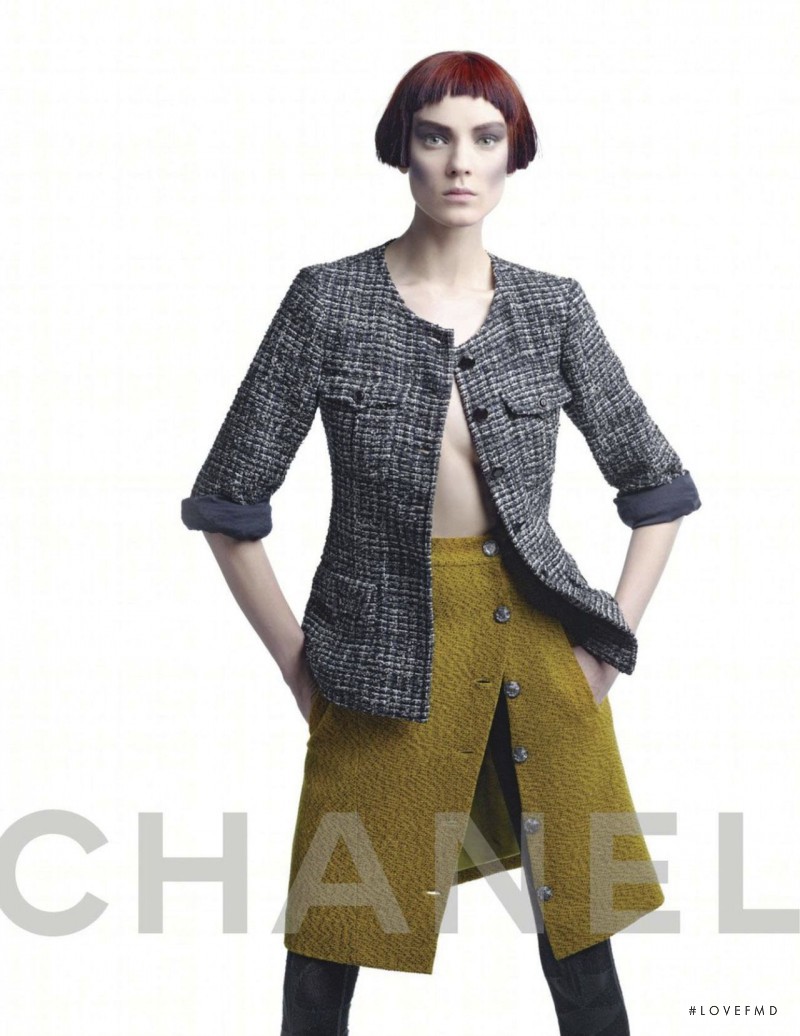 Kati Nescher featured in  the Chanel advertisement for Autumn/Winter 2012