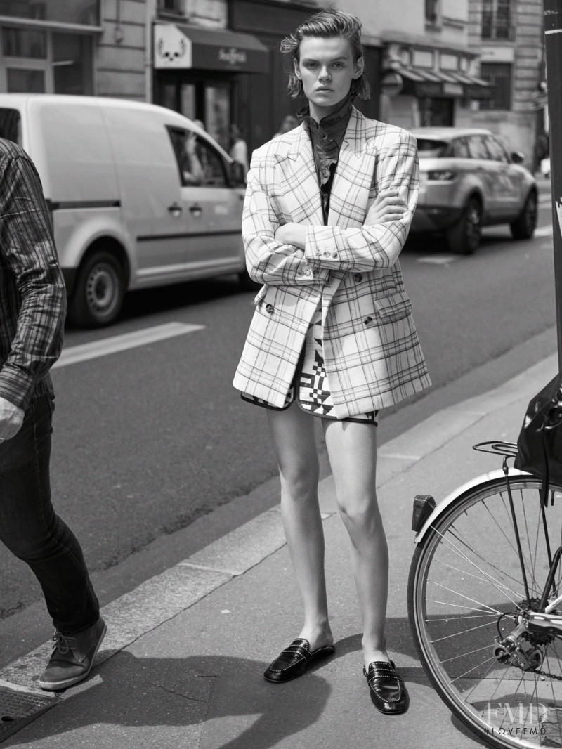 Cara Taylor featured in  the Isabel Marant lookbook for Resort 2018