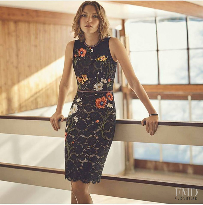 Arizona Muse featured in  the Karen Millen advertisement for Spring/Summer 2017
