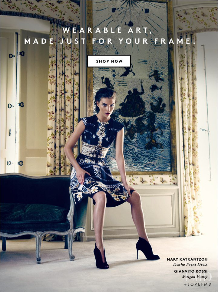 Arizona Muse featured in  the Barneys New York advertisement for Autumn/Winter 2012