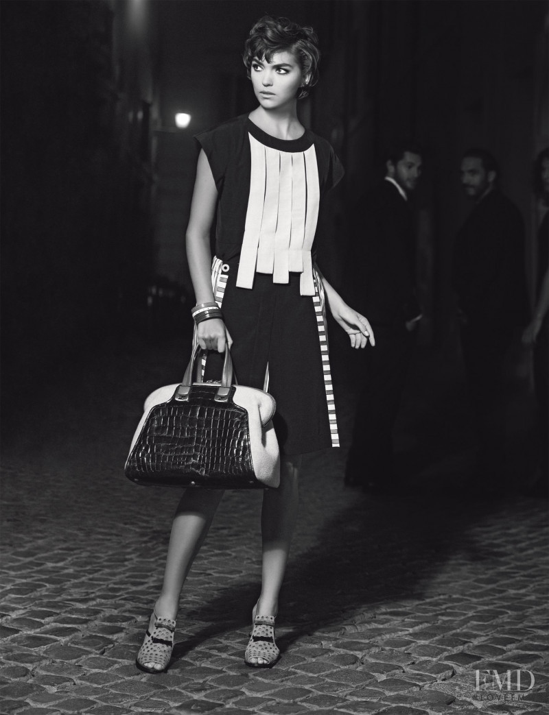 Arizona Muse featured in  the Fendi advertisement for Spring/Summer 2012