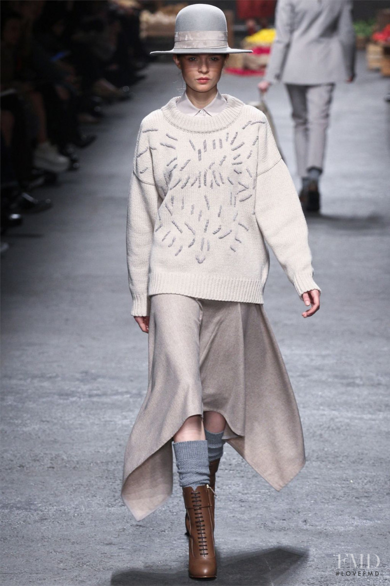 Josephine Skriver featured in  the Trussardi fashion show for Autumn/Winter 2012