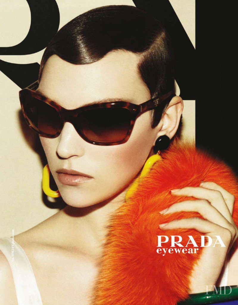 Arizona Muse featured in  the Prada Eyewear advertisement for Spring/Summer 2011