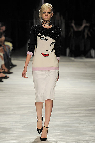 Daphne Groeneveld featured in  the Iceberg fashion show for Spring/Summer 2012