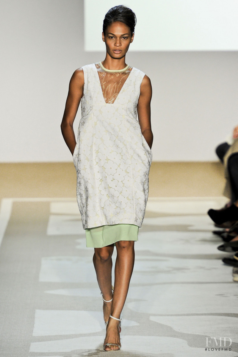 Joan Smalls featured in  the Diane Von Furstenberg fashion show for Spring/Summer 2012