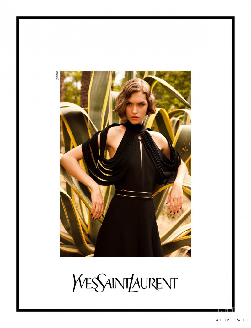 Arizona Muse featured in  the Saint Laurent advertisement for Spring/Summer 2011