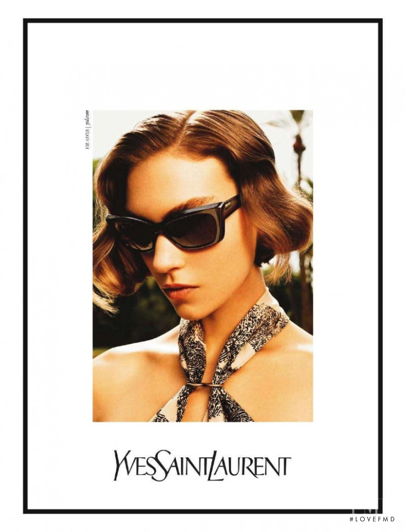 Arizona Muse featured in  the Saint Laurent advertisement for Spring/Summer 2011