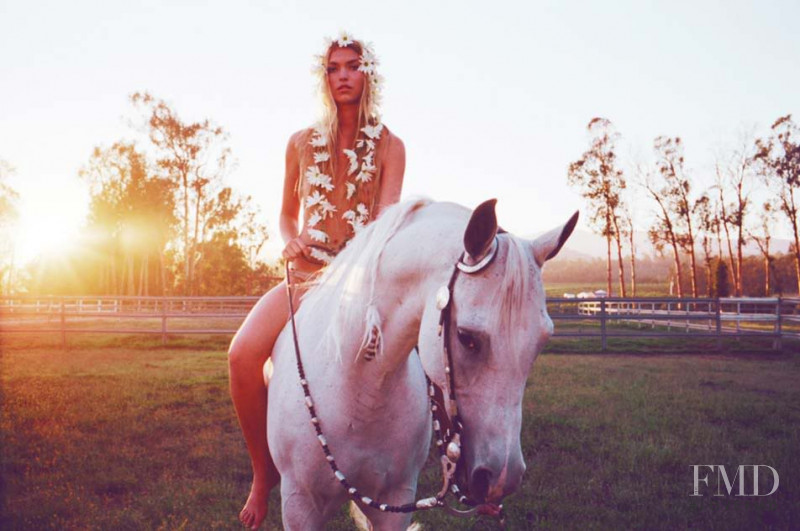 Arizona Muse featured in  the Wildfox We Sleep Under the Stars lookbook for Spring/Summer 2008