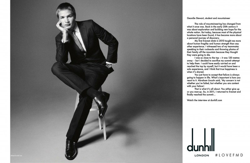 Dunhill advertisement for Spring/Summer 2013
