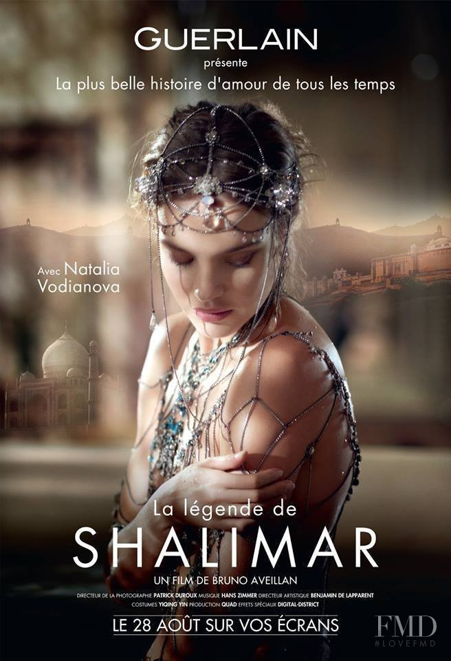 Natalia Vodianova featured in  the Guerlain Shalimar Souffle de Parfum Fragrance advertisement for Spring/Summer 2015