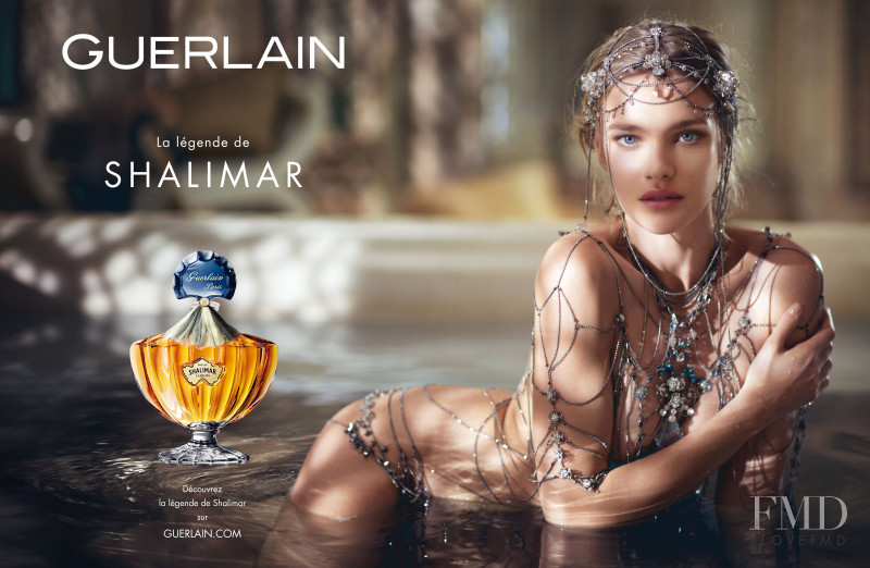 Natalia Vodianova featured in  the Guerlain Shalimar Souffle de Parfum Fragrance advertisement for Spring/Summer 2015