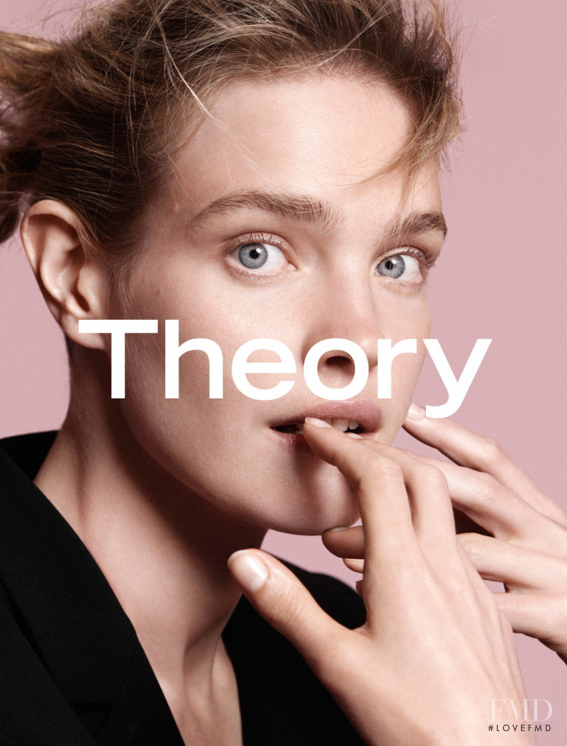 Natalia Vodianova featured in  the Theory advertisement for Autumn/Winter 2015