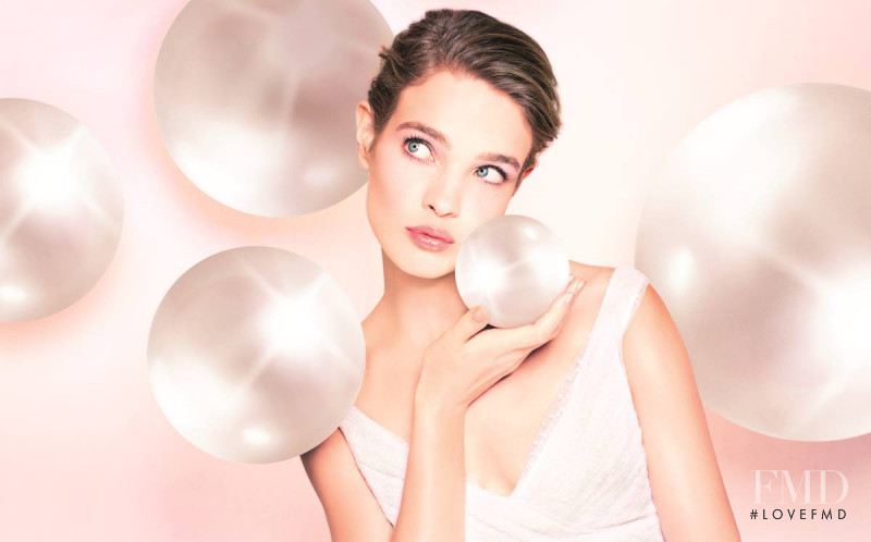 Natalia Vodianova featured in  the Guerlain Blanc de Perle Collection advertisement for Spring/Summer 2015