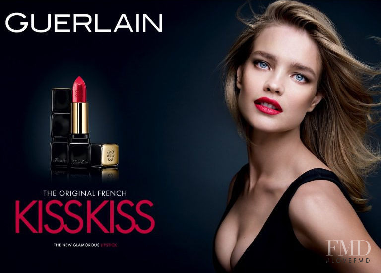 Natalia Vodianova featured in  the Guerlain Kiss Kiss advertisement for Fall 2014