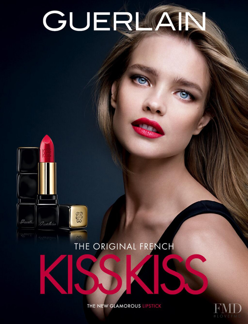 Natalia Vodianova featured in  the Guerlain Kiss Kiss advertisement for Fall 2014