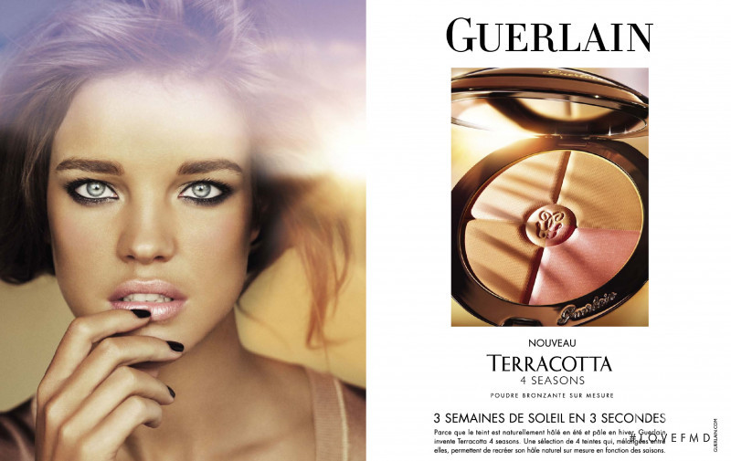 Natalia Vodianova featured in  the Guerlain Terra Ora Collection advertisement for Summer 2013