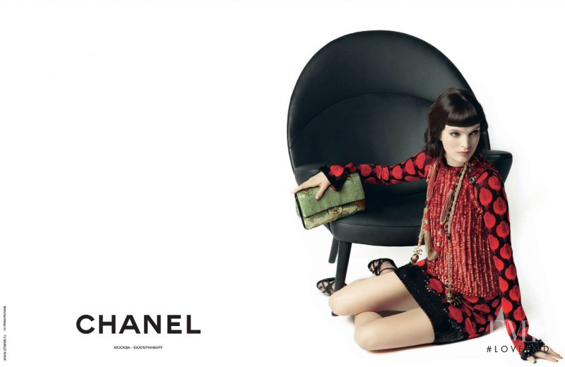 Mirte Maas featured in  the Chanel advertisement for Pre-Fall 2010