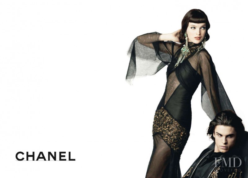 Mirte Maas featured in  the Chanel advertisement for Pre-Fall 2010