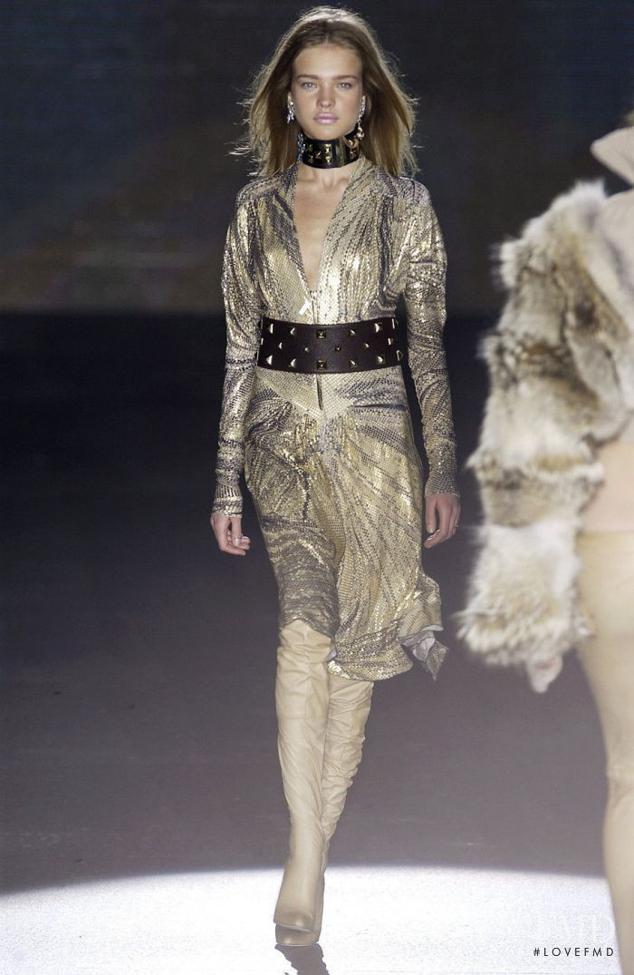 Natalia Vodianova featured in  the Roberto Cavalli fashion show for Autumn/Winter 2003