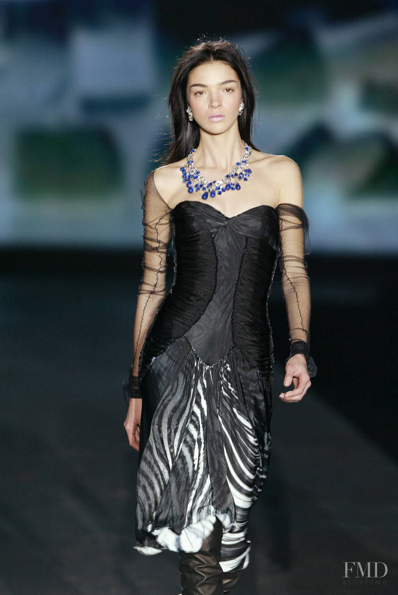 Mariacarla Boscono featured in  the Roberto Cavalli fashion show for Autumn/Winter 2003