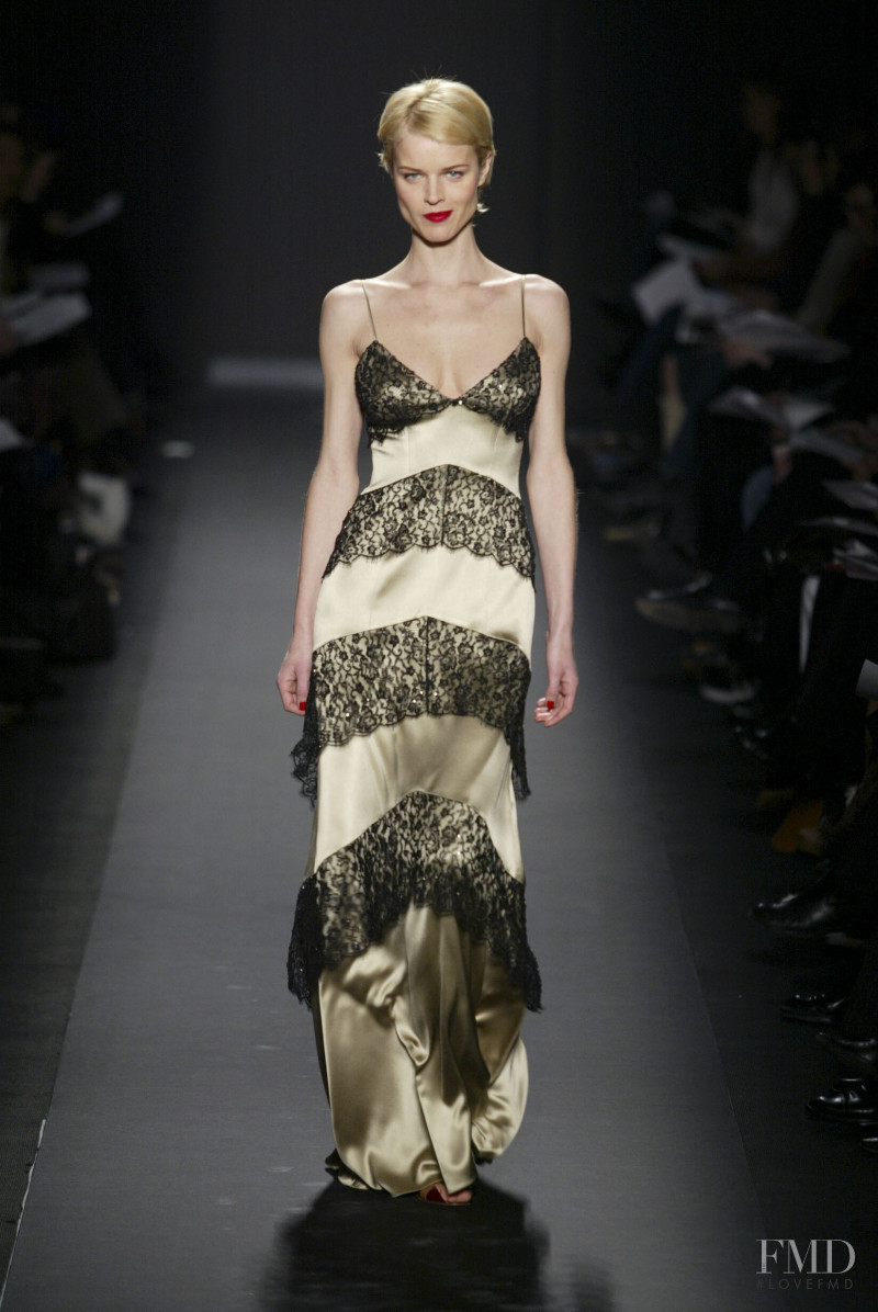 Eva Herzigova featured in  the Carolina Herrera fashion show for Autumn/Winter 2003