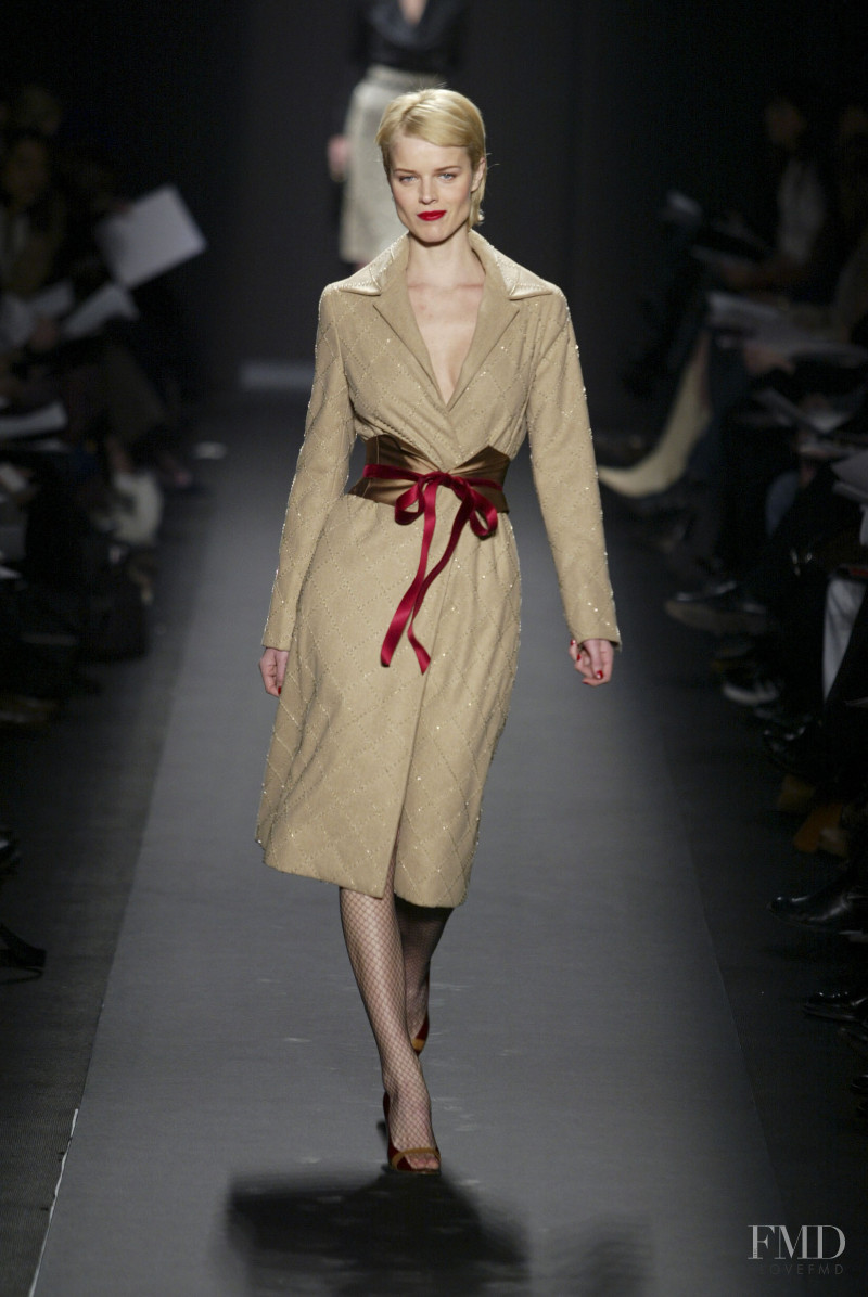 Eva Herzigova featured in  the Carolina Herrera fashion show for Autumn/Winter 2003