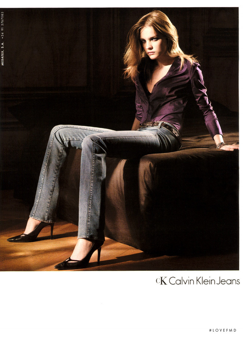 Natalia Vodianova featured in  the Calvin Klein Jeans advertisement for Autumn/Winter 2003